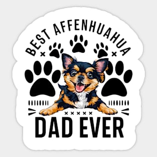 Best Affenhuahua Ever Funny Quote Vintage Dad Sticker